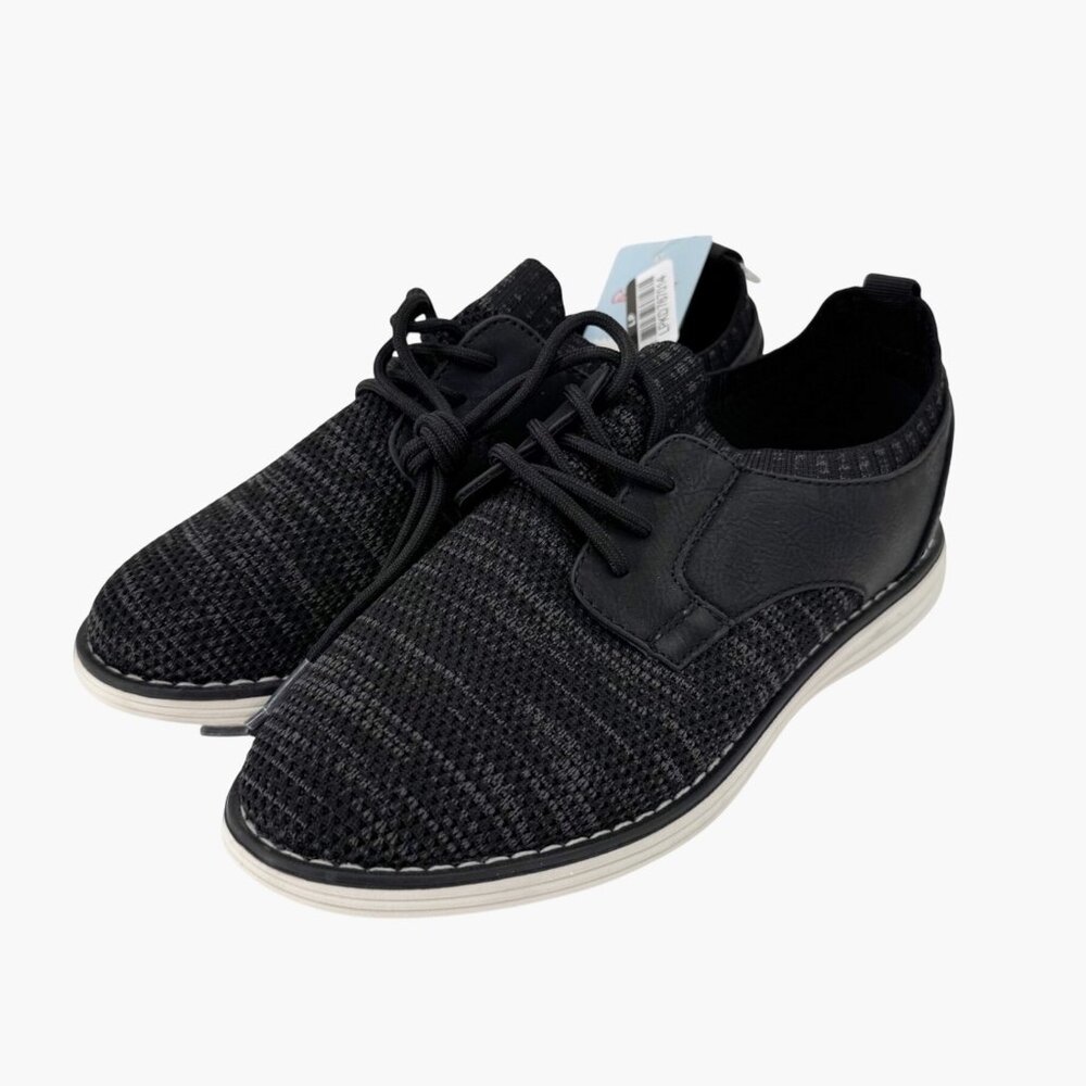 NEW Cat & Jack Elijah Casual Dress Oxford Knit Shoes - Black - Size 3
